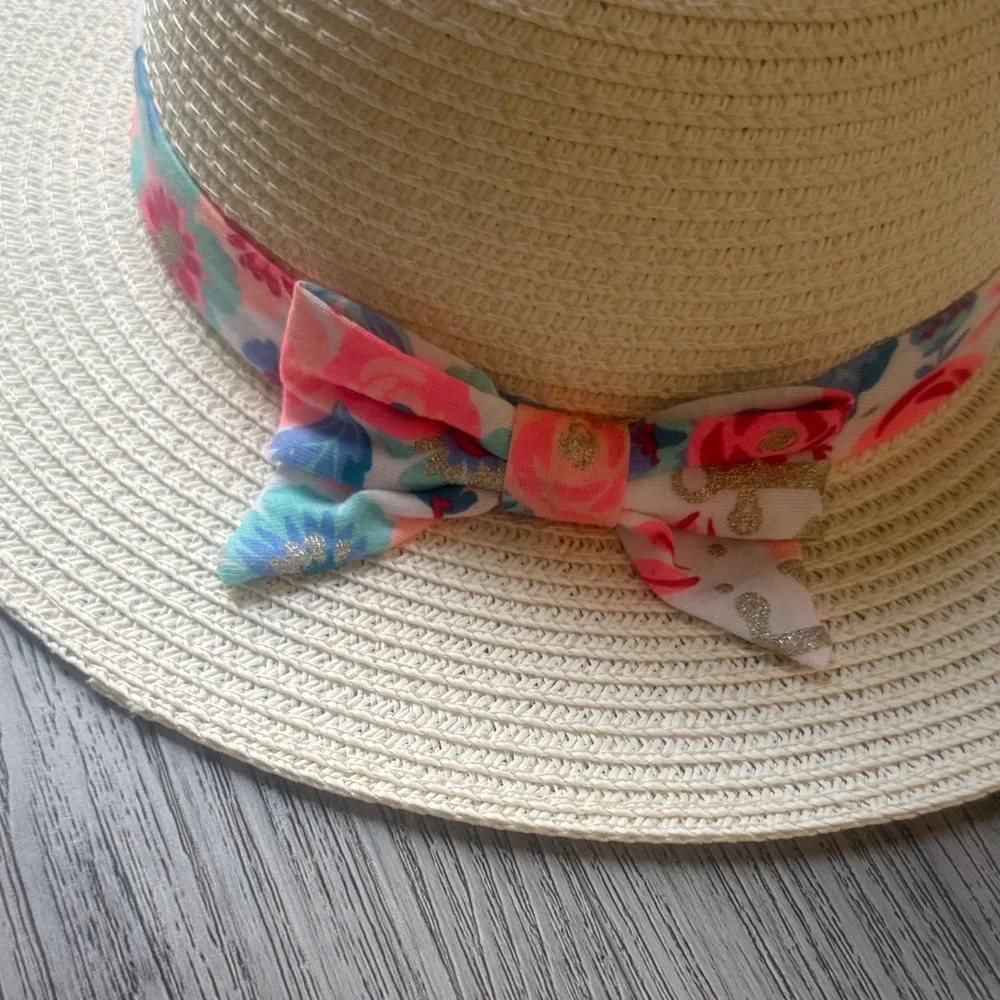 Kids Tommy Bahamas Cream Wide Brim Sun Hat